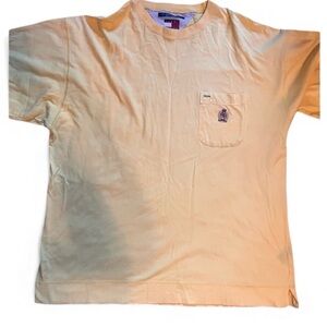 Vintage Tommy Hilfiger Men's Yellow Short Sleeve Tee